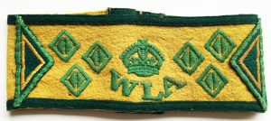 Women's Land Army 7 year armband. Source: Catherine Protect WLA Collection