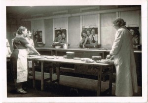 Accommodation at Culford Camp, Suffolk. Margaret Elizabeth Sutherland (nee Coldwell) at Culford Camp, Suffolk