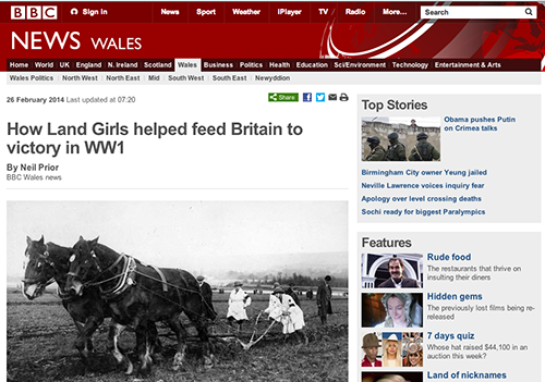 BBC Wales Article February 2014