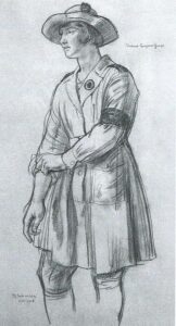 WLA WW1 Land girl in uniform 1918 R Schwabe