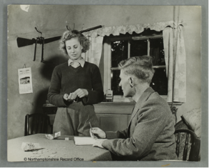 Four weeks training are over Iris Joyce receives her first weeks pay. Source: D8838, Northamptonshire Record Office. Courtesy of Dr David Wilson.