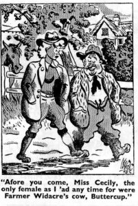 Females a novelty on the land cartoon. Source: Laughs Around The Land Courtesy of Stuart Antrobus.