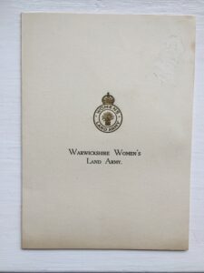 Warwickshire Women's Land Army Christmas Card Source: Catherine Procter Women's Land Army Collection