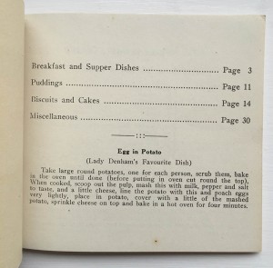 Women's Land Army Wales Receipe Book Inside