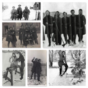 Land Girls and Lumber Jills Snow Collage