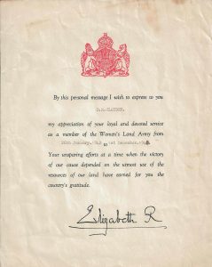 Dorothy's WLA Certficate