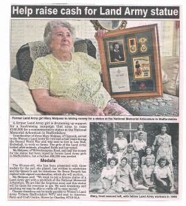 Mary Malpass fundraising for WLA and WTC memorial