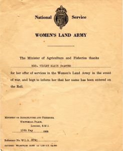 Violet Elsie Tranter Certificate