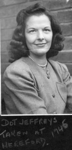 Dot Jeffereys, taken at Hereford in 1945