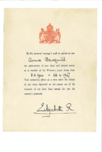 Annie Popplewell (née Basquill) Certificate