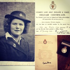 Daphne Yvonne Dupree WLA certificates and commemorative badge