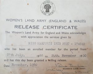 Marjorie Port WLA Certificate