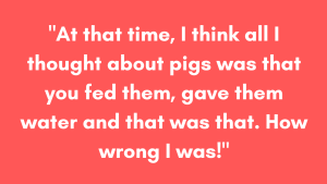 Our small group of six had been allocated to this handsome pigman to learn as much as we could about pigs in the stipulated 4 days.